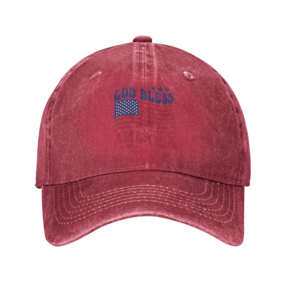 God Bless America Us Flag Adult Adjustable Classic Washed Casquette Cap Hat Baseball Cap For Man For Woman