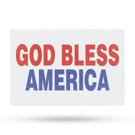 God Bless America Vinyl Decal 12 Inch x 16 Inch Weatherproof Heavy-Duty Adhesive Backing | Patriotic Message, Bold Design, Outdoor Use | Made in USA