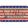 thumbnail image 1 of God Bless America Welcome Door Mat Low-Profile Non-Slip 4th of July Independence Day Doormats Indoor Outdoor Entryway Decorations Throw Rug Burlap 17 X 30 Inch, 1 of 6