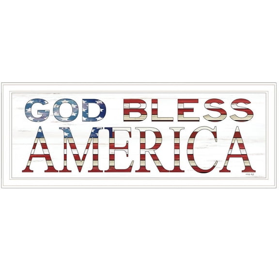 God Bless America by Cindy Jacobs Print Wall Art Wood Multi-Color