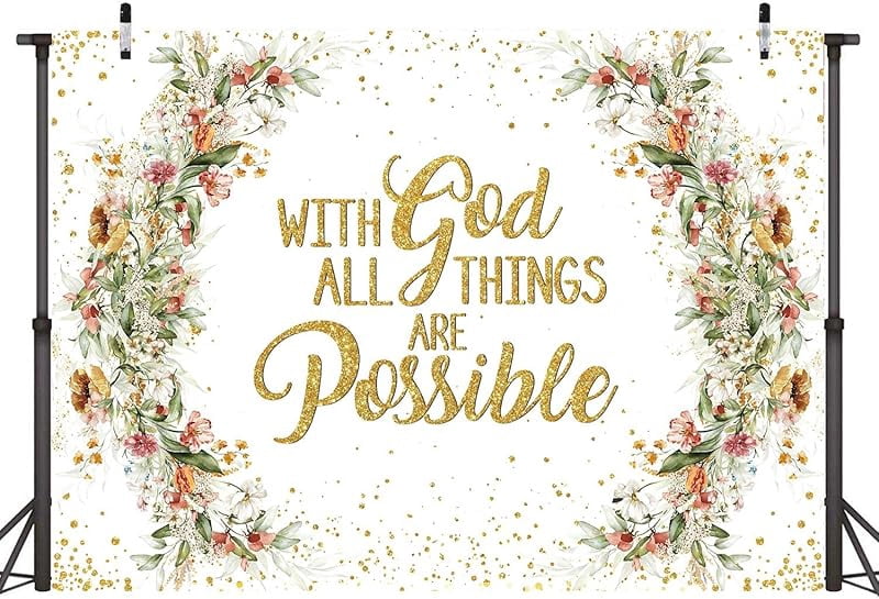 God Bless Backdrop with God All Things are Possible Photography ...