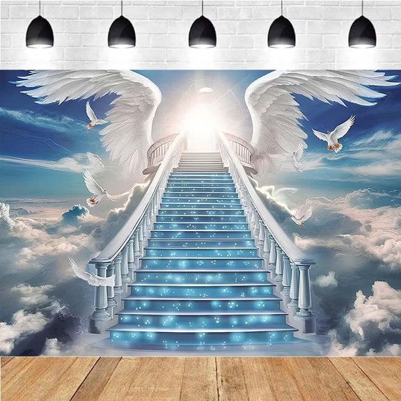 God Bless Baptism Backdrop First Holy Communion Christening Background Religious Bible Church Events Baby Shower Wedding Party Decoration Banner Photo Booth Props
