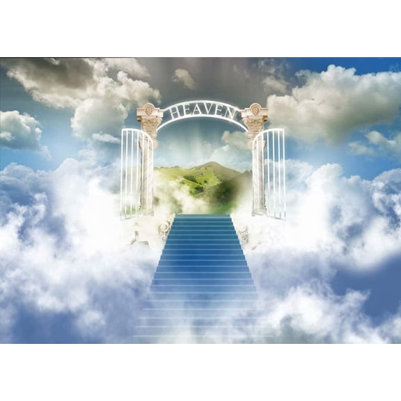 God Bless Baptism Backdrop Heaven First Holy Communion Christening Background Religious Bible Church Events Baby Shower Wedding Party Decoration Banner Photo Booth Props