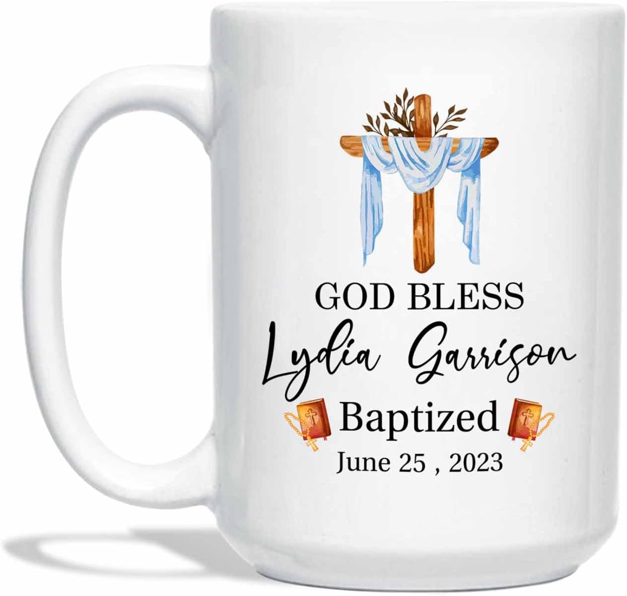 God Bless Baptized Coffee Cup Gifts For Holy Communion Church