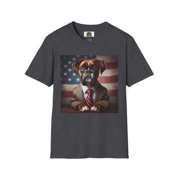 God Bless Boxer America Unisex Softstyle T-Shirt