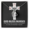 thumbnail image 1 of God Bless Nurses Forever Necklace w Message Card, 1 of 20