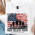 thumbnail image 1 of God Bless Our Veterans T-Shirt, Veterans Day Sublimation Design, Patriotic Memorial Shirt, 1 of 5