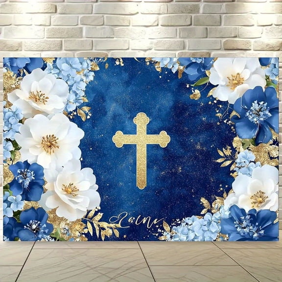 Mi Bautizo Baptism Backdrop For Girls Pink Blooming Flower Cute Angle Photography Background Christening Baby Shower Birthday Party Banner Decorations 10x8ft