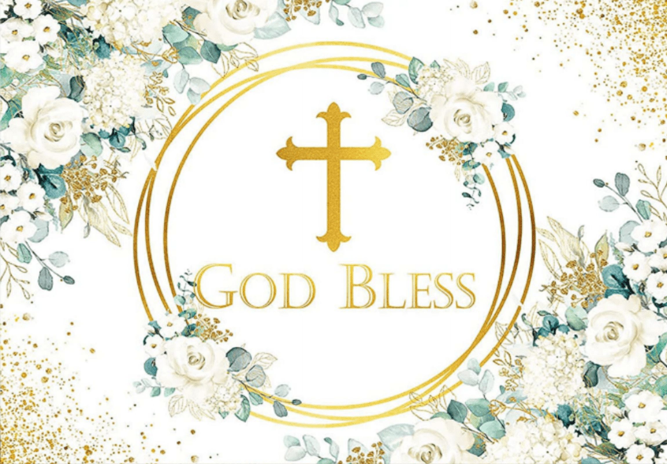 God Bless Photography Backdrop Communion Backdrop Banner Baby Shower ...