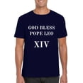 thumbnail image 1 of God Bless Pope Leo XIV Graphic Religious Tribute Faith-Based T-Shirt, for men & women, up to size 5XL, 1 of 3