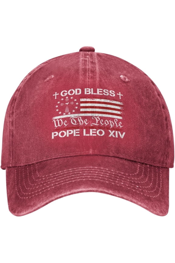 God Bless Pope Leo Xiv Cap Cotton Dad Hat Unisex