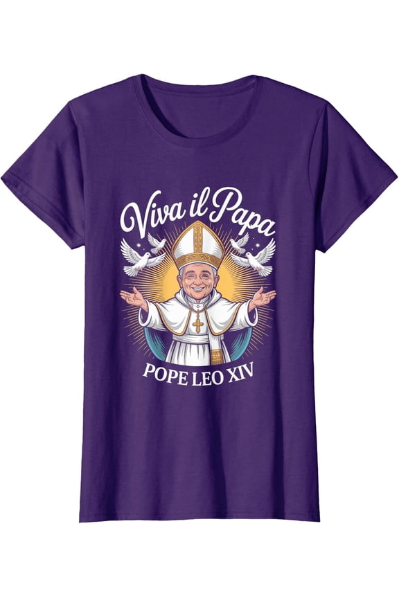 God Bless Pope Leo Xiv Cardinal Robert Prevost Ladies' Crewneck T-Shirt All Size S-5XL