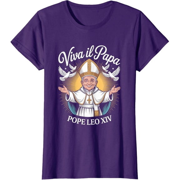 God Bless Pope Leo Xiv Cardinal Robert Prevost Ladies' Crewneck T-Shirt