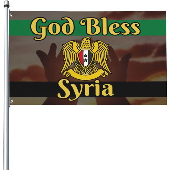 God Bless Syria Flag I Stand With Syria Save Flag 3x5 Free Syria Strong Free Syria Pray For Syria Support Syria Freedom Flag 3x5 Ft Garden Banner Sign Outdoor House Wall Yard Flag