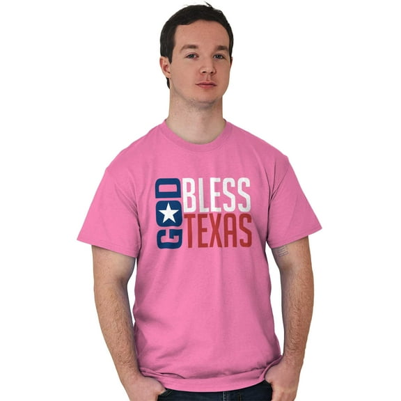 God Bless Texas Cute Christian Pride Men's Graphic T Shirt Tees Brisco Brands M