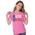 thumbnail image 1 of God Bless Texas Cute Christian Pride Womens Slim Fit Graphic Tee Brisco Brands S, 1 of 3