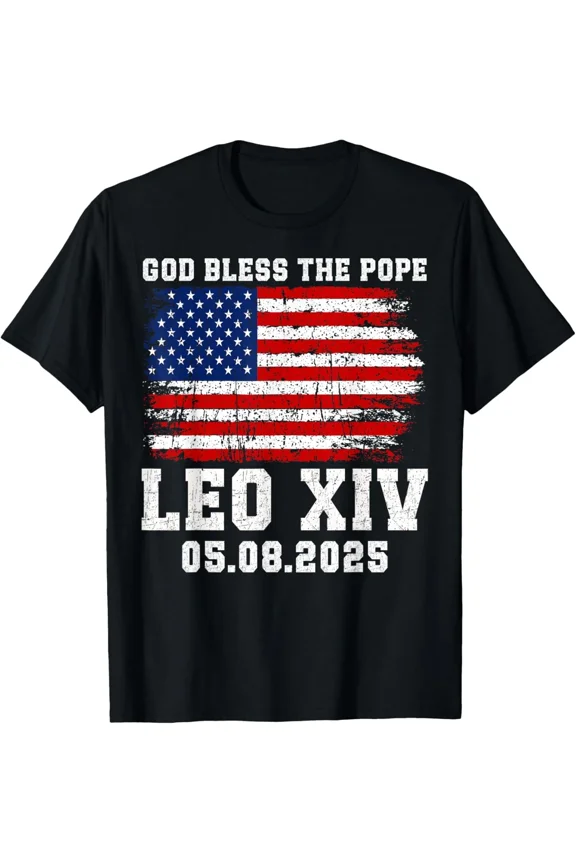 God Bless The Pope Leo XIV We Have a Pope Habemus Unisex T-Shirt, for men & women, up to size 5XL