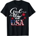 thumbnail image 1 of God Bless The USA 4th of July Shirt Patriotic US Flag Tshirt, 1 of 3