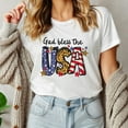 thumbnail image 1 of God Bless The USA Design T-shirt, Patriotic American Flag Tee, 4th of July Shirt, America Shirt, Independence Day Shirt, Memorial Day Shirt, 1 of 4