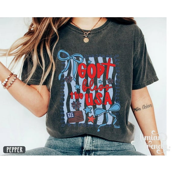 God Bless The USA Shirt, Christian Patriotic Shirt, USA Jesus Tee, 4th of July Gift, Red white and blue Shirt, Independence Shirt