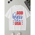 thumbnail image 1 of God Bless USA Tee mens 180G 100% Cotton white Funny Unisex Shirt Printed tshirts Trendy Unisex Shirt Graphic Tee tshirts Casual Unisex Shirt Graphic Tee tshirts Fashion Unisex Shirt Cotton tshirts, 1 of 7