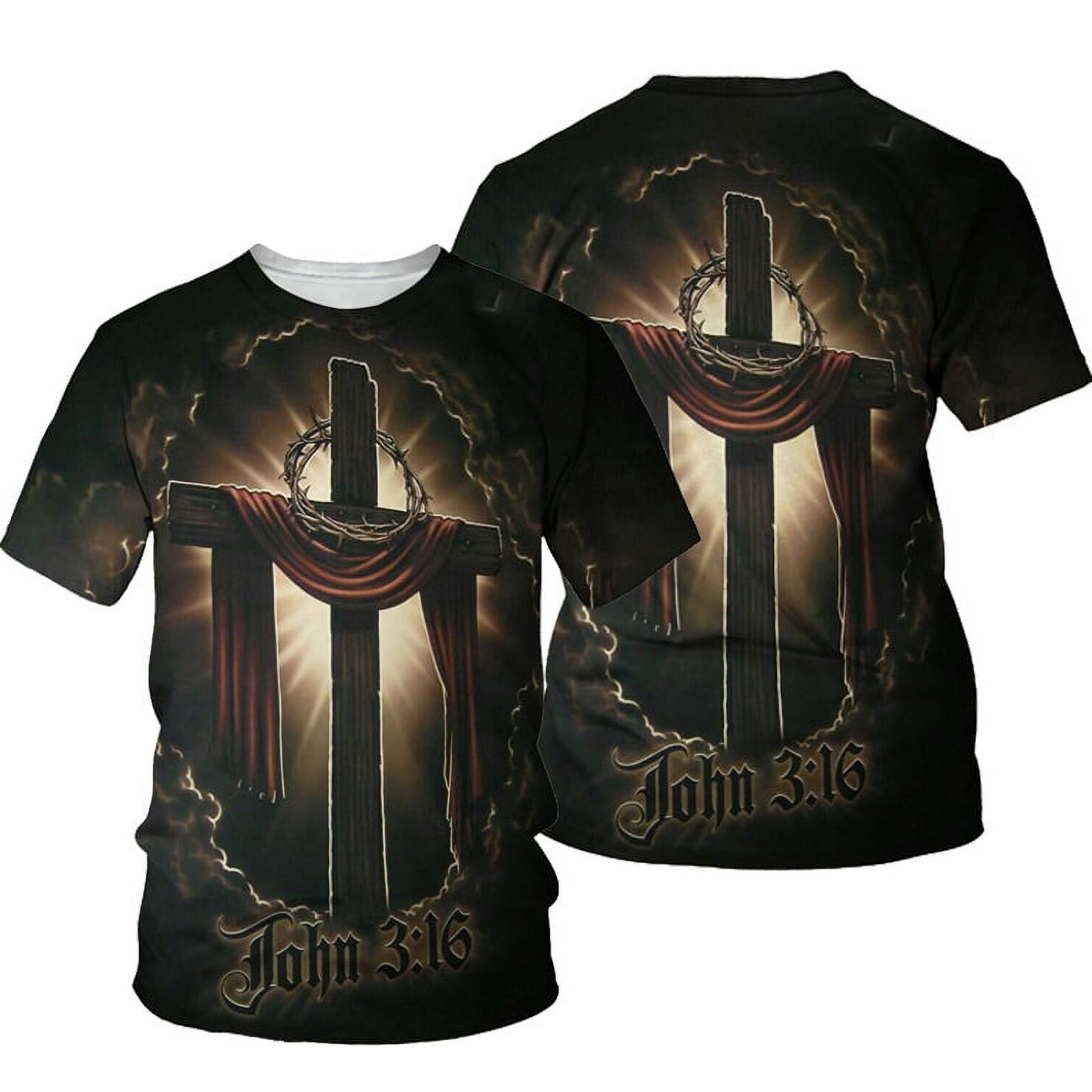 God Bless Vintage Jesus Christ T Shirt For Men 3D Print Men's Oversized ...