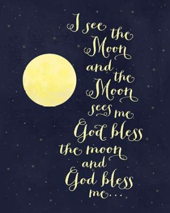 God Bless the Moon Canvas Art - Amy Cummings (24 x 30)