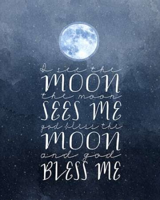 God Bless the Moon and God Bless Me Canvas Art - Amy Cummings (24 x 30)