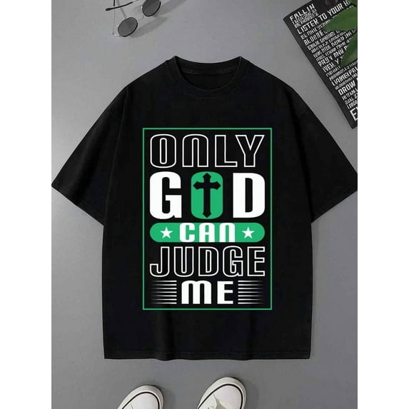 Only God Can Judge Me mens lovers 180G 100% Cotton black y2k gift Vintage Unisex Shirt Short Sleeve tshirts Funny Unisex Shirt Graphic tshirts Casual Unisex Shirt Printed tshirts