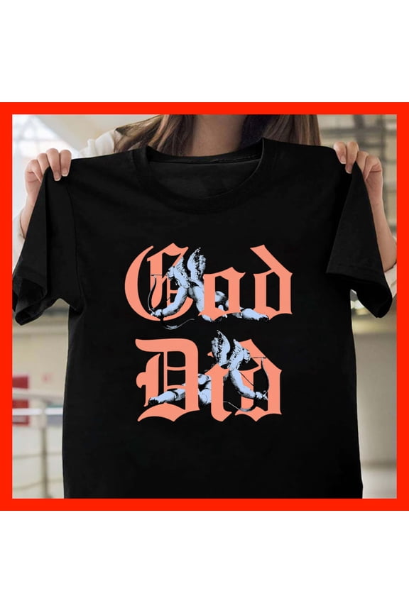 God Cherub Gothic Font T-Shirt - Cream Sneaker Match Tee for [Sneaker Name] T1805, Softstyle for Unisex, Inclusive Sizing to 5XL