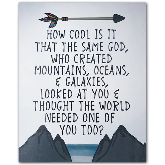 Same God Who Created You - Motivational Wall Art Print - Positive Quotes Wall Decor - Encouragement Gifts - Positive Sayings for Wall Décor - (Unframed, 27 x 40 inches)