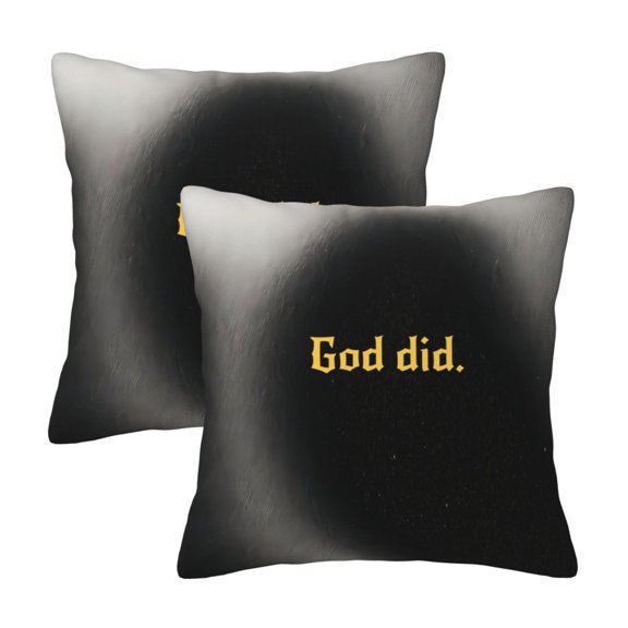 God Did Home Made Decorative Cushion Covers Pillow Covers 2 Pack