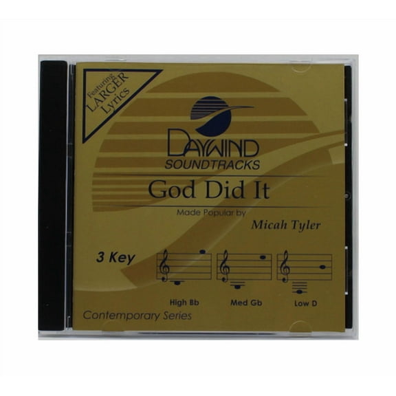 God Did It Made Popular by Micah Tyler NEW CD Accompaniment