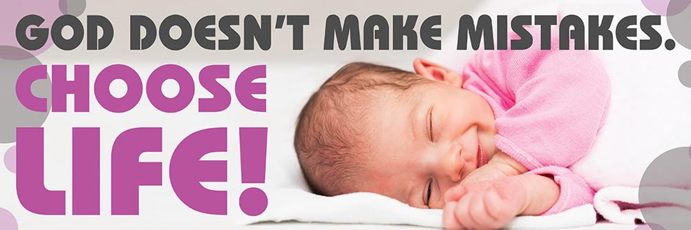 God Doesn't Make Mistakes Pro-Life Bookmark (Pack of 100)
