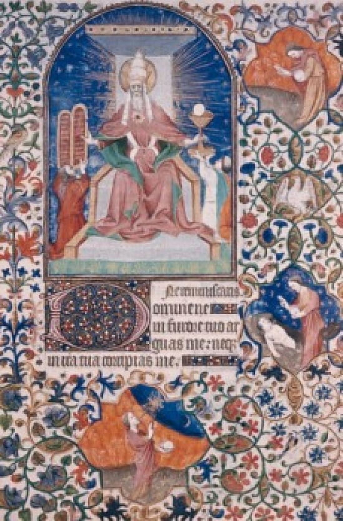 God Enthroned manuscript 14th century Canvas Art - (18 x 24)