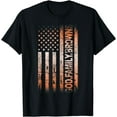 thumbnail image 1 of God Family Browns Pro Us Flag Shirt Father's Day Dad Gift T-Shirt, 1 of 3