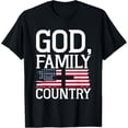 thumbnail image 1 of God Family Country US Flag Christian American Prayer T-Shirt, 1 of 4