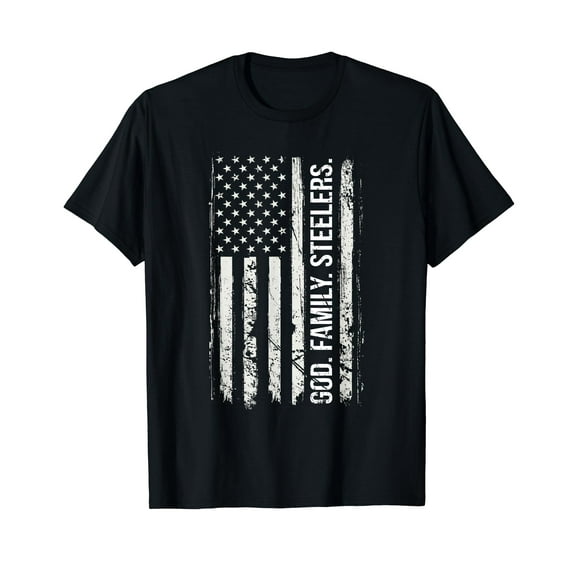 God Family Steelers US Veteran Christian Religious Veterans T-Shirt