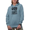 thumbnail image 1 of God Family Steelers with USA Flag, Light Blue Hooded Sweatshirt or Hoodie, XL, 1 of 5