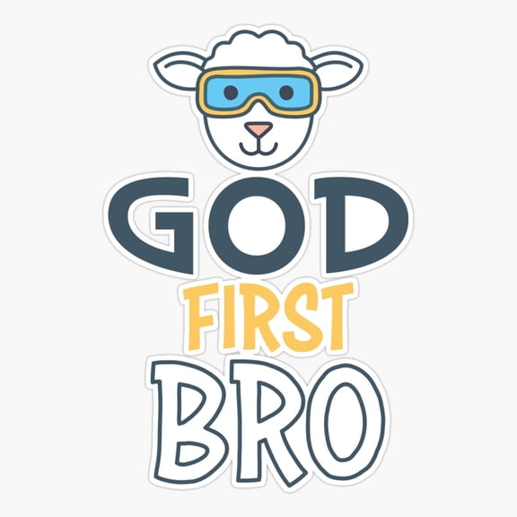 God First Bro Scripture Art Sticker