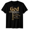 thumbnail image 1 of God Forever Christian Cross Christianity Jesus Mens T-Shirt Faith Religious Tee, 1 of 6