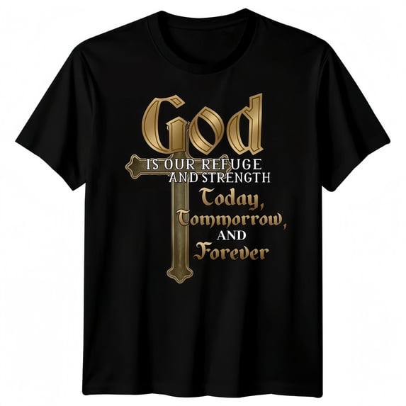 God Forever Christian Cross Christianity Jesus Mens T-Shirt Faith Religious Tee