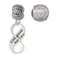thumbnail image 1 of God Gave Me You Infinity Sign Snowflakes are Kisses from Heaven Charm Beads (Set of 2), 1 of 1