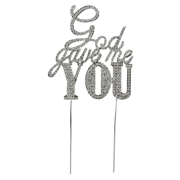 God Gave Me You Rhinestone Wedding Cake Topper Bling Custom Decoration