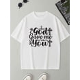thumbnail image 1 of God Gave Me You Tee mens 180G 100% Cotton white Basic Unisex Shirt Printed tshirts Vintage Unisex Shirt Printed tshirts Basic Unisex Shirt Short Sleeve tshirts Original Unisex Shirt Crewneck tshirts, 1 of 7