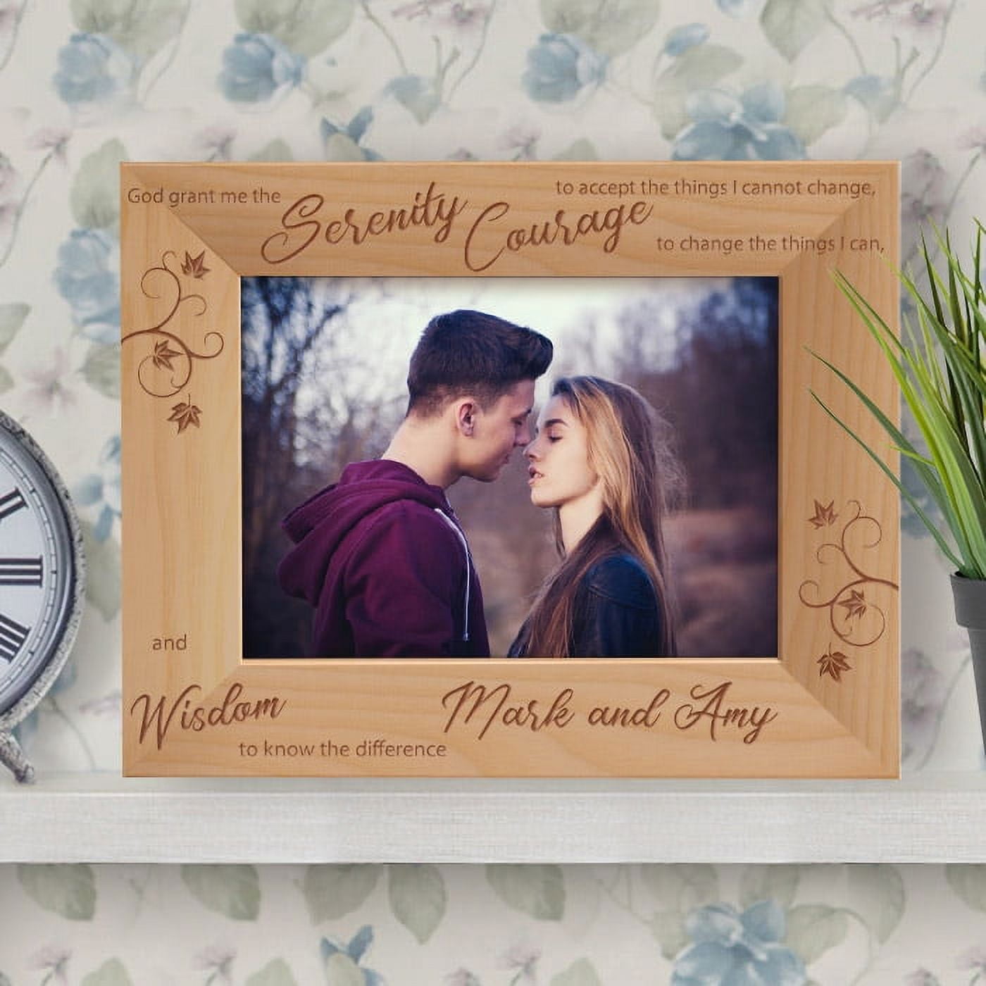 God Give me the Serenity Personalized Wooden Picture Frame-10