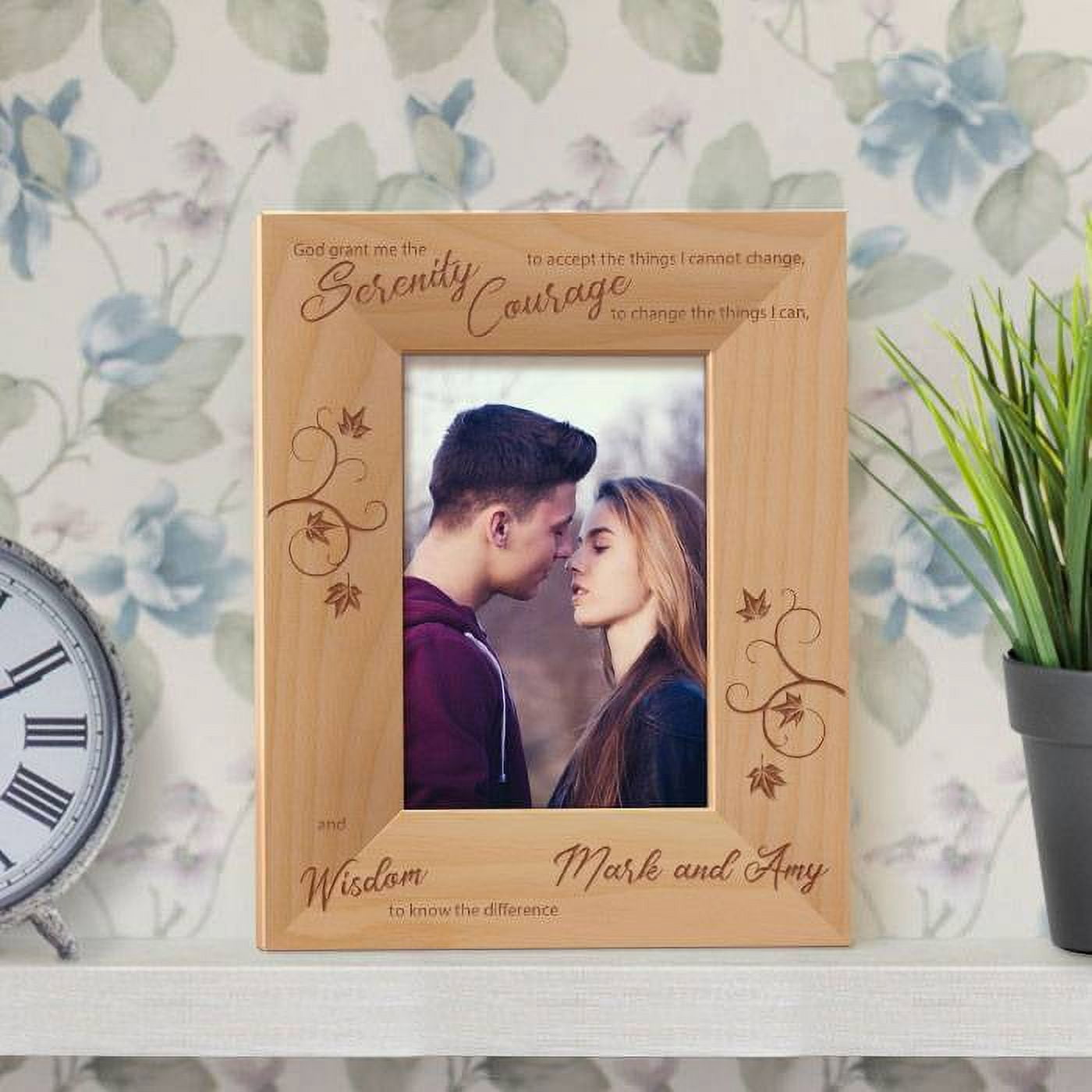 God Give me the Serenity Personalized Wooden Picture Frame 3 1/2