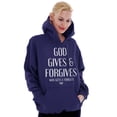 thumbnail image 1 of God Gives Forgives Religious Hoodie Sweatshirt Women Men Brisco Brands M, 1 of 6