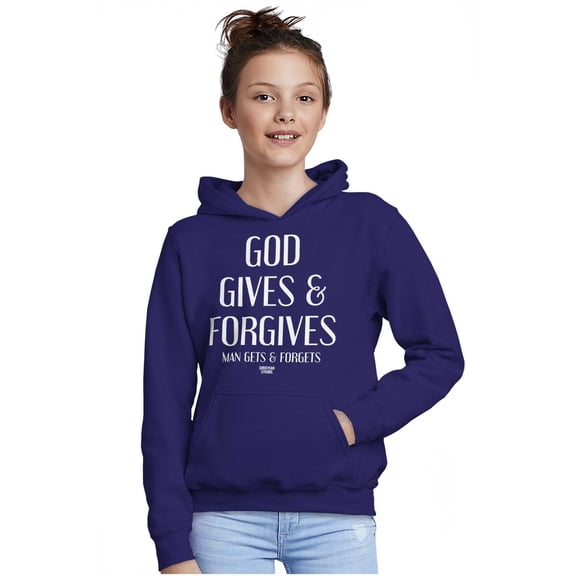 God Gives Forgives Religious Youth Hoodie Boy Girl Teen Brisco Brands S