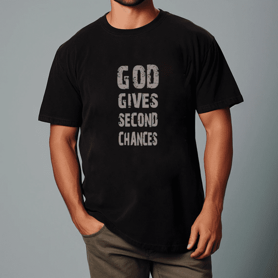 God Gives Second Chances Faithful Message of Redemption Unisex Tee,S- 5XL